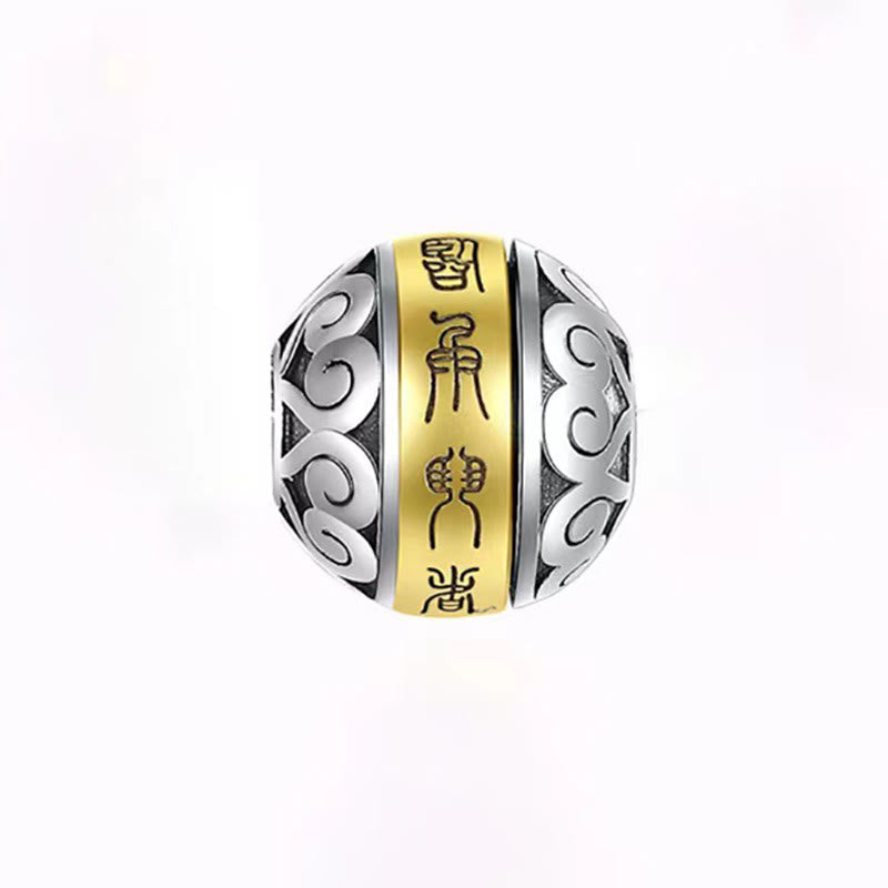 Taoist Nine-Character Mantra Engraved Amulet Balance Necklace Rotatable Pendant - Image 9