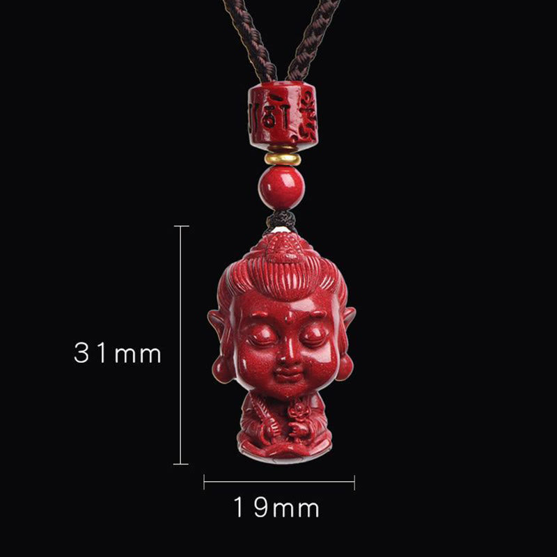 Chinese Zodiac Natal Buddha Natural Cinnabar Amulet Keep Away Evil Spirits Necklace Pendant - Image 9