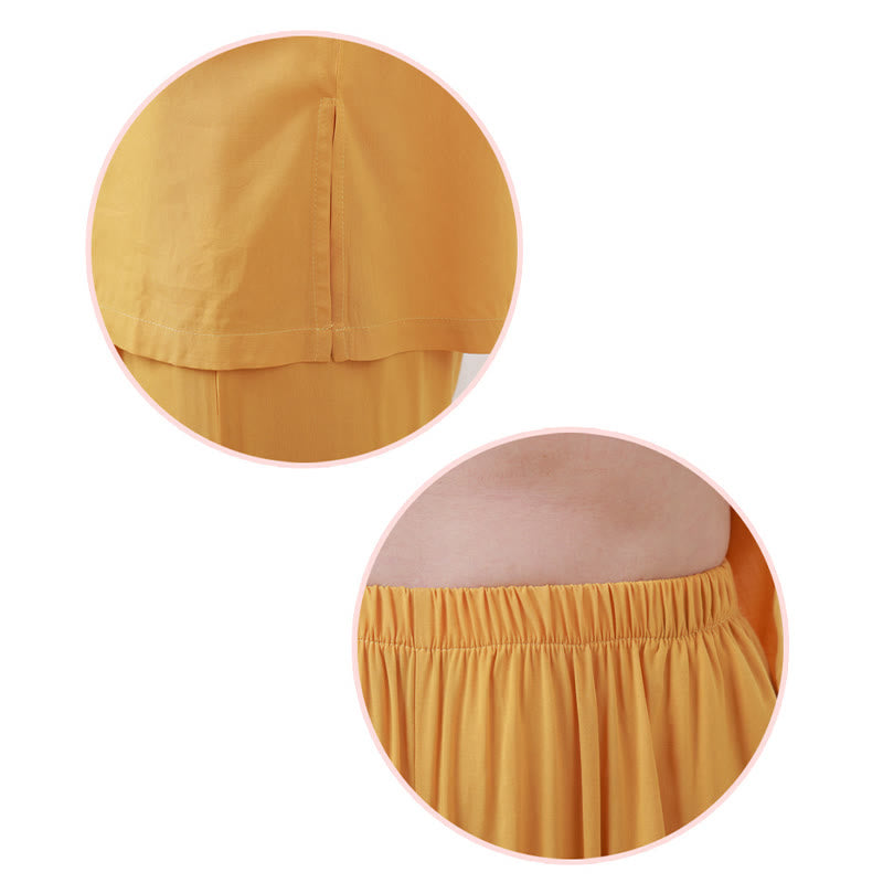 2Pcs Half Sleeve T-Shirt Pants Meditation Zen Tai Chi Cotton Linen Clothing Unisex Set - Image 9