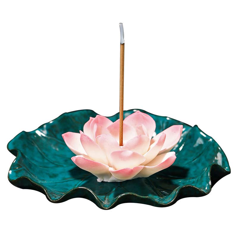 Tibetan Lotus Blessing Incense Burner Decoration - Image 7