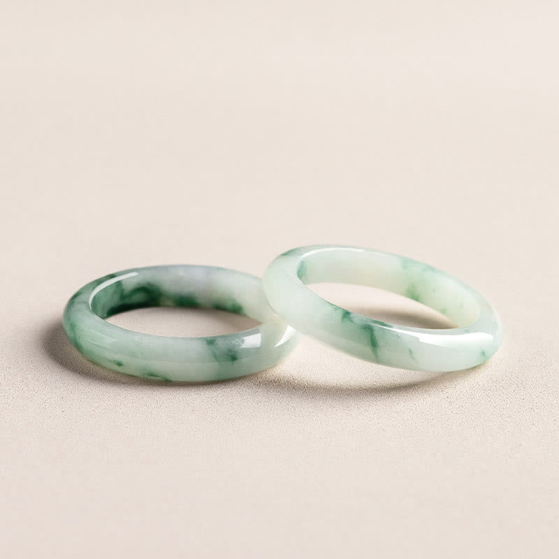 Natural Green Jade Luck Abundance Ring - Image 7