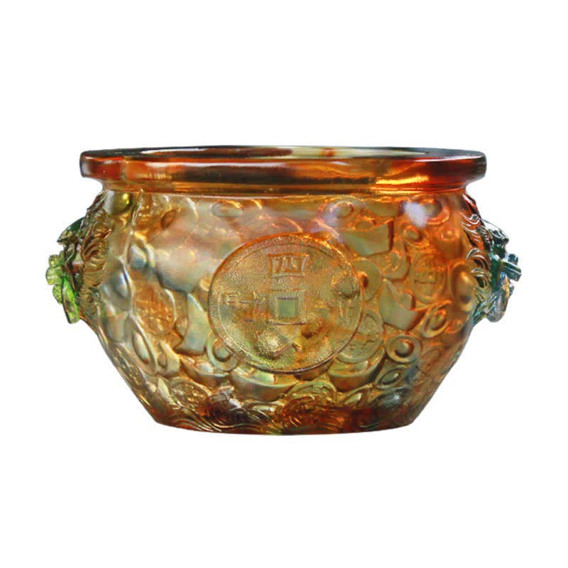 Handmade Liuli Crystal Treasure Bowl Art Piece Home Decoration - Image 19