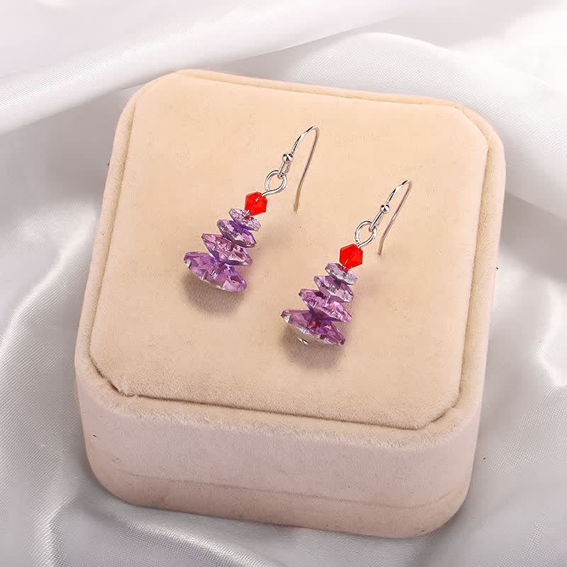 Various Crystals Christmas Tree Amethyst Peace Healing Drop Earrings - Image 7