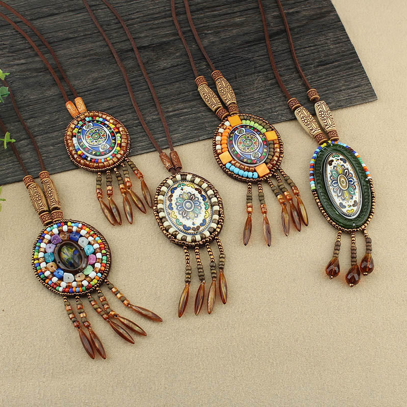 Mandala Pattern Beads Creativity Necklace Pendant