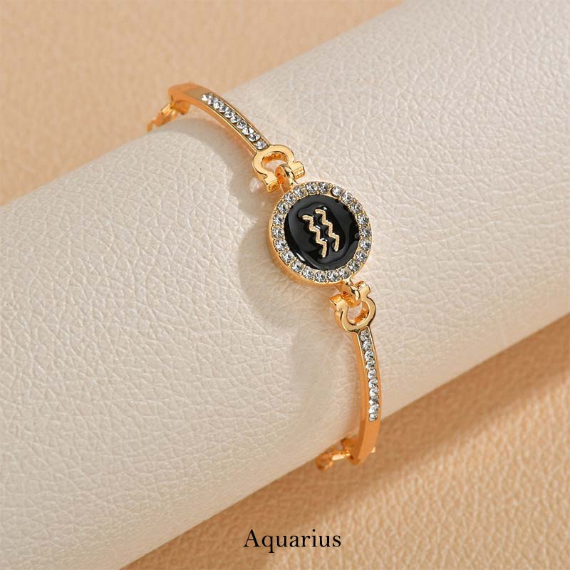 12 Constellations of the Zodiac Rhinestone Chain Adjustable Bracelet (Extra 30% Off | USE CODE: FS30) - Image 4