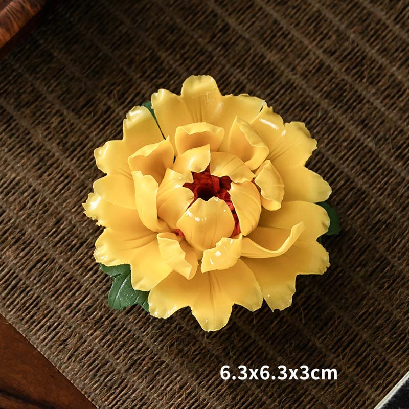 Tibetan Lotus Blessing Ceramic Stick Incense Burner Decoration - Image 14