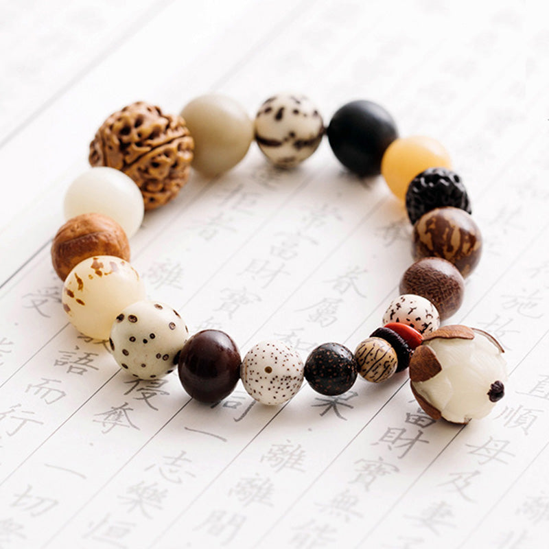 Bodhi Seed Lotus Wisdom Peace Wrist Mala Bracelet - Image 13
