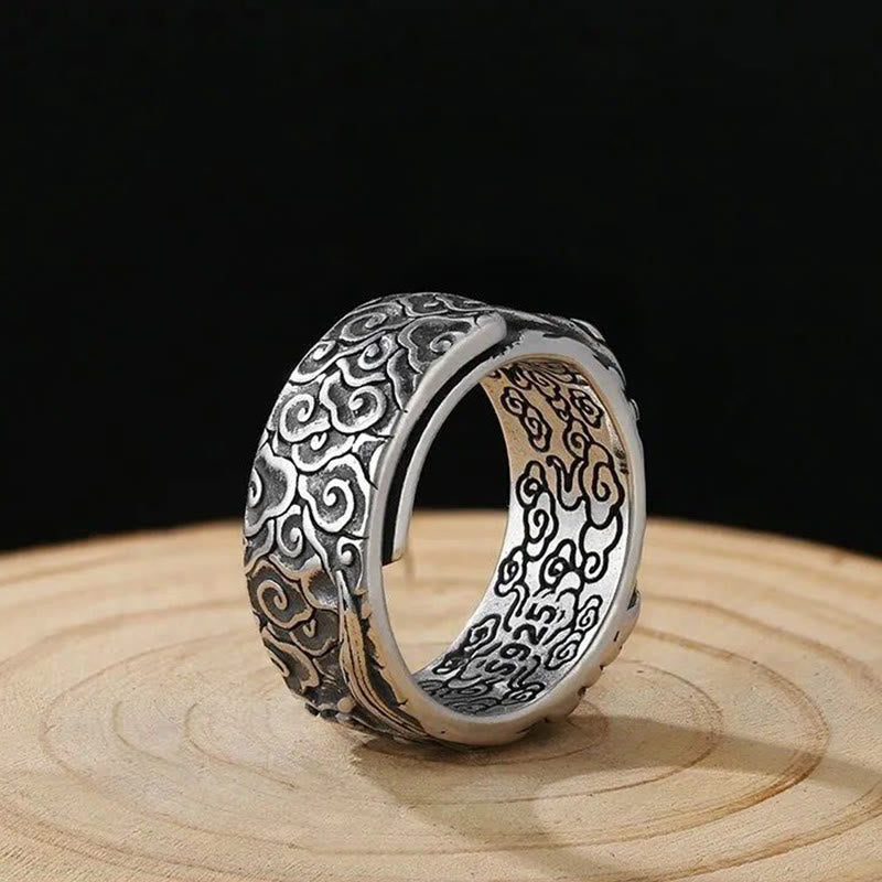 Guan Gong Auspicious Clouds Amulet Wealth Ring - Image 3