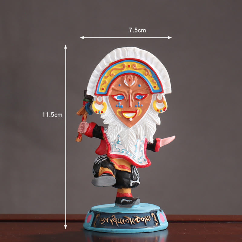 Tibetan Opera Face Mask Puppet Home Office Car Decoration Ornament - Image 15