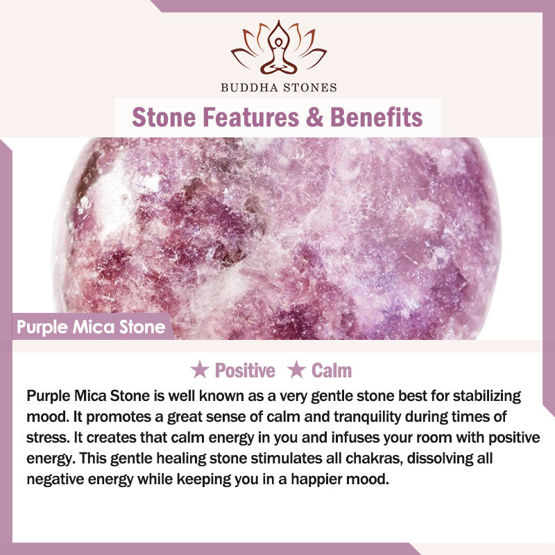 925 Sterling Silver Plated Gold Natural Purple Mica Stone Relief Bead Positive Necklace Pendant Bracelet Set - Image 11