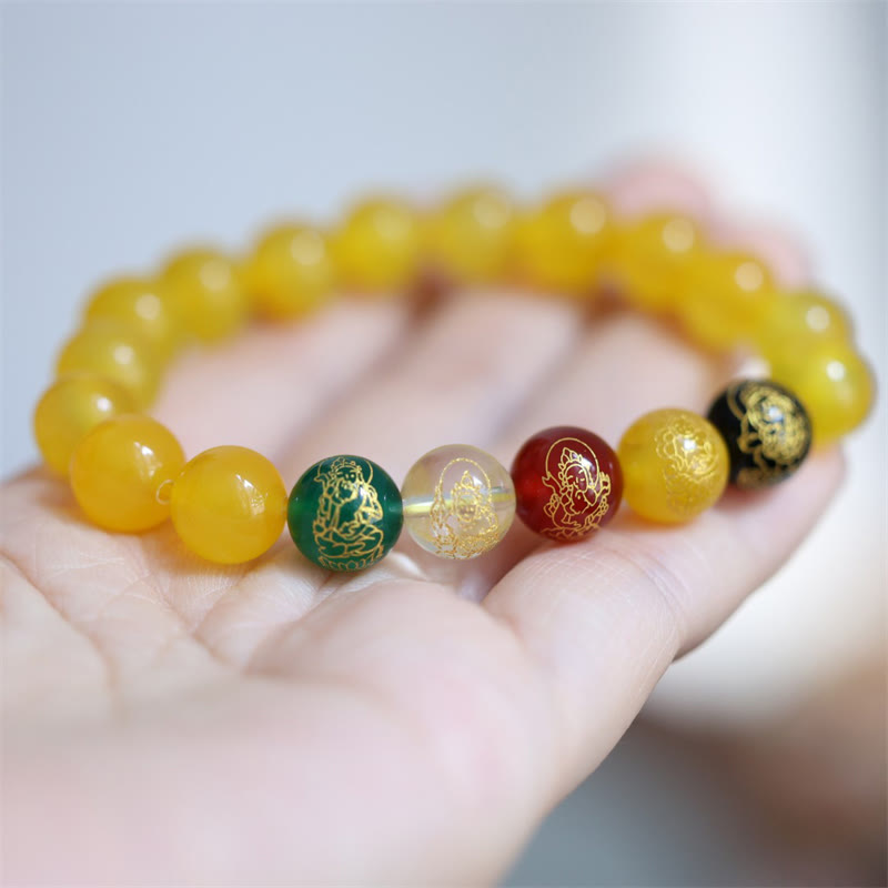 Five Elements God of Wealth Various Agate Crystal Wealth Bracelet - Image 6