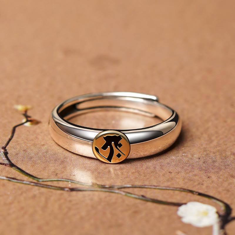 Tibetan Om Mani Padme Hum Carved Chinese Zodiac Natal Buddha Peace Ring - Image 9