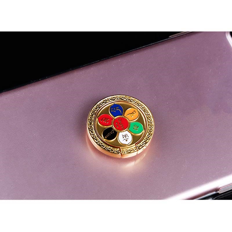 Tibetan Om Mani Padme Hum Peace Phone Ring Bracket Universal Phone Holder Decorations - Image 9