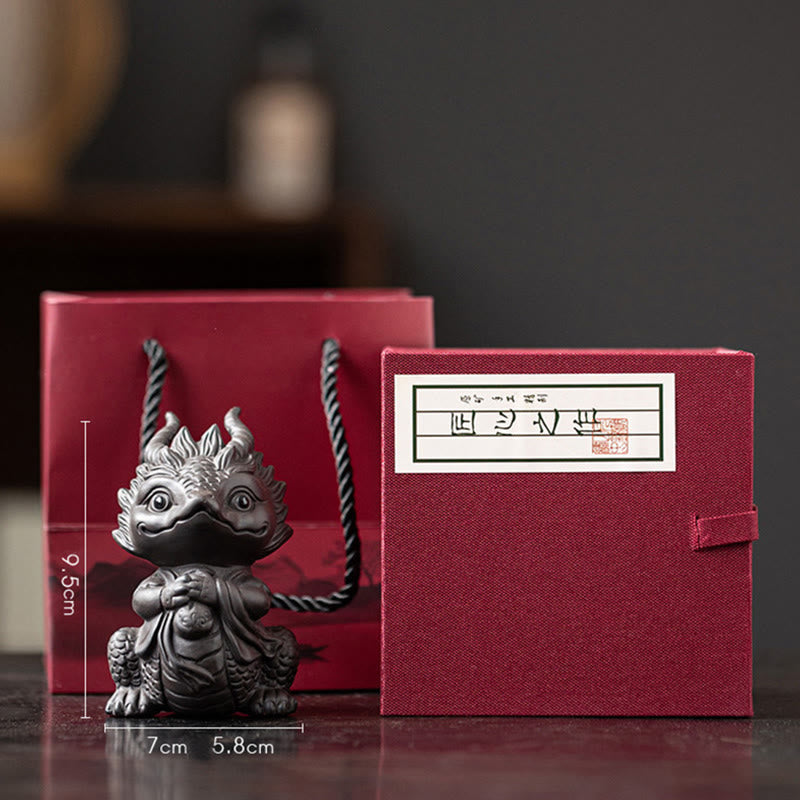 Luck Dragon Wealth Tea Pet Purple Clay Figurine Decoration - Image 26