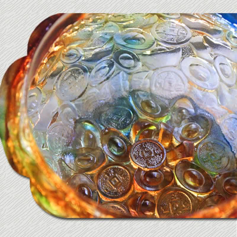 Handmade Liuli Crystal Treasure Bowl Art Piece Home Decoration - Image 17