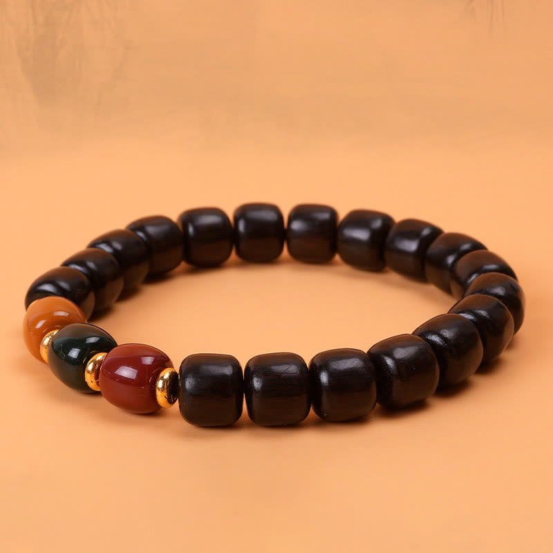 Ebony Wood Rosewood Peace Balance Bracelet - Image 3