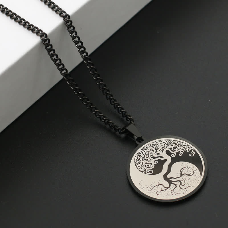 The Tree of Life Titanium Steel Connection Necklace Pendant - Image 4