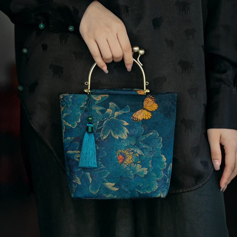 Leaves Butterfly Metal Chain Crossbody Bag Shoulder Bag Handbag - Image 7