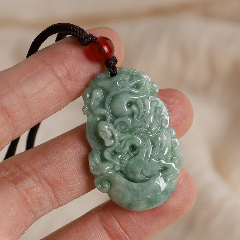 Natural Jade 12 Chinese Zodiac Prosperity Necklace Pendant - Image 4