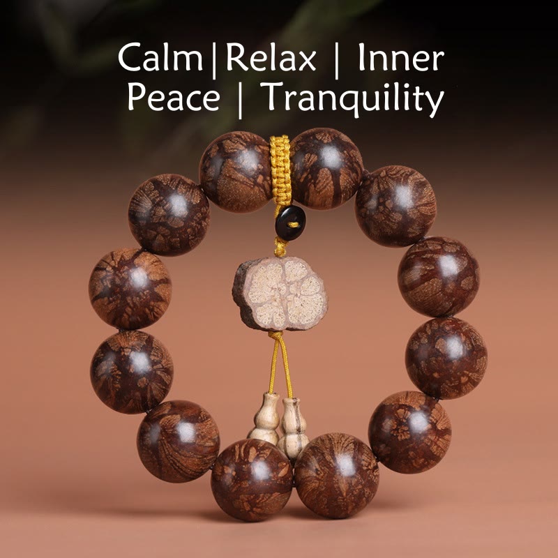 Plum Blossom Wood Inner Peace Bracelet