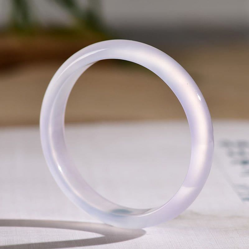 Natural Purple Jade Soothing Protection Bracelet Bangle - Image 3