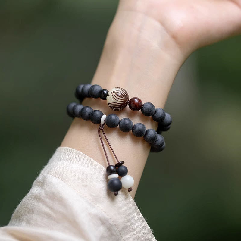 Tibetan Double Layer Cypress Bodhi Lotus Healing Bracelet - Image 8