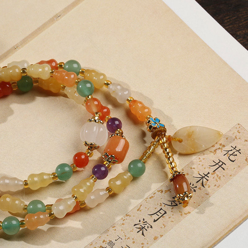 Golden Silk Jade Gourd Wealth Bracelet - Image 5