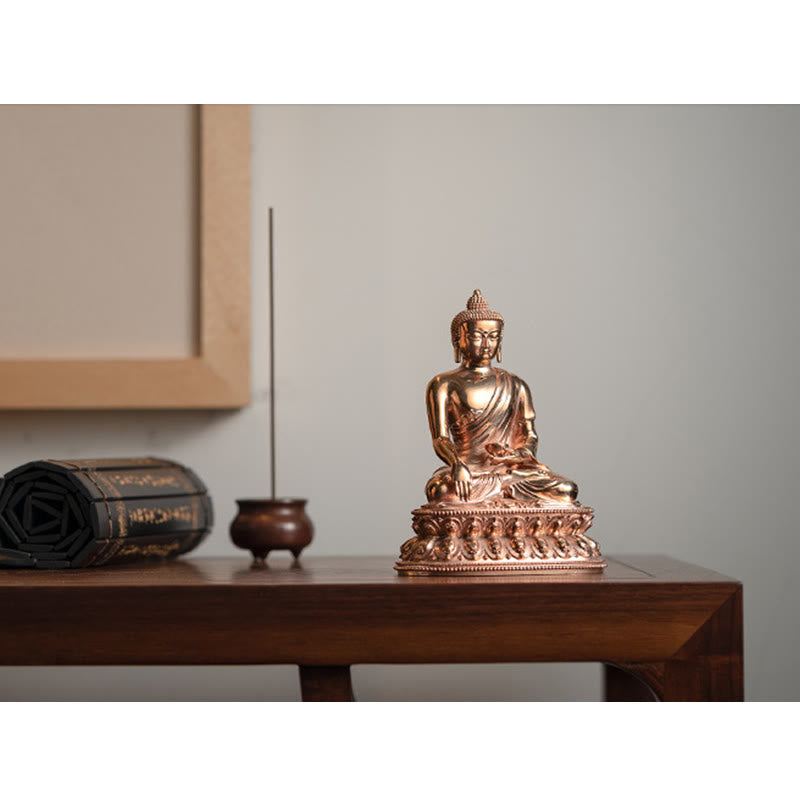 Gautama Shakyamuni Buddha Figurine Serenity Copper Statue Home Decoration - Image 10