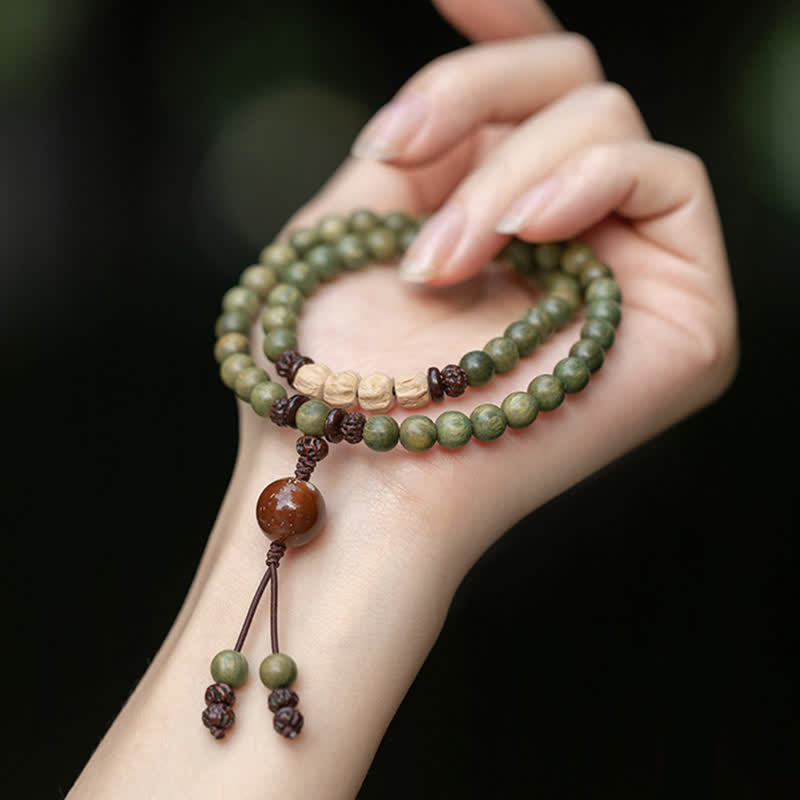 Green Sandalwood Positive Peace Bracelet - Image 6
