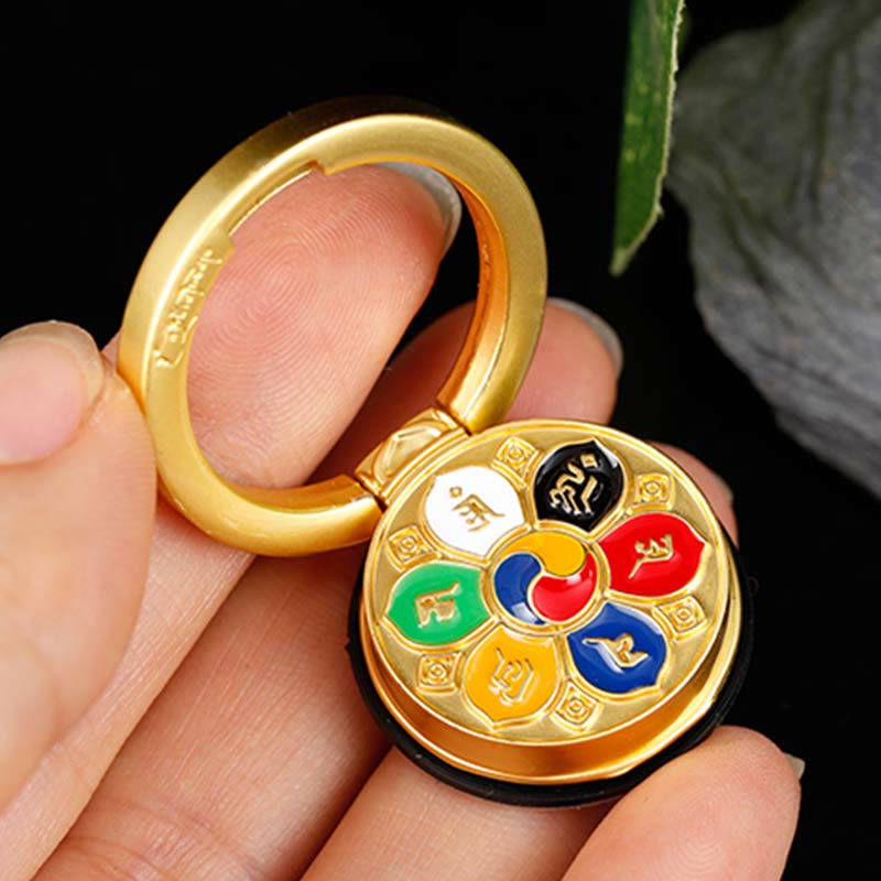 Tibetan Om Mani Padme Hum Peace Phone Ring Bracket Universal Phone Holder Decorations - Image 5