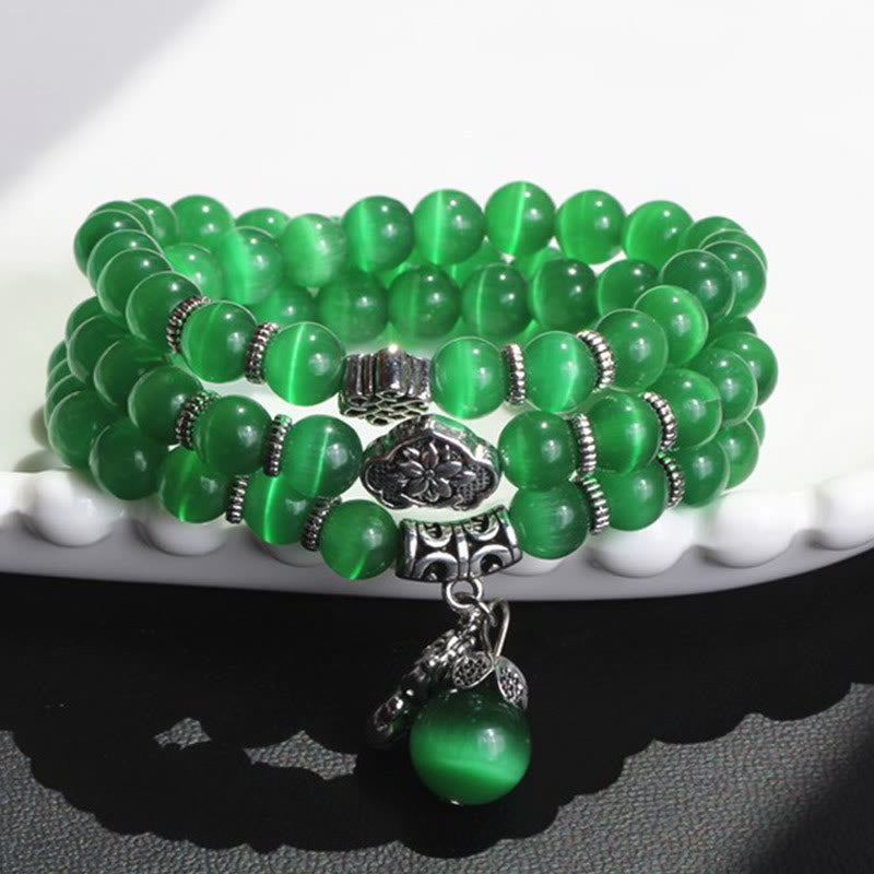 Cat Eye PiXiu Support Triple Wrap Bracelet - Image 9