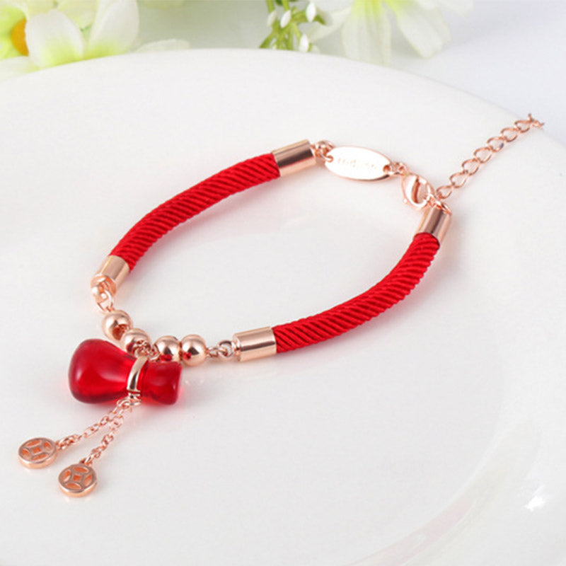 Wealth Attractor Red Agate Red Rope Bracelet - Image 3