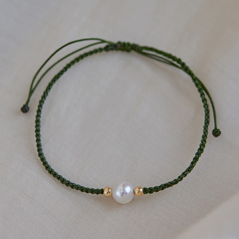 Natural Pearl Bead Luck Braid String Bracelet - Image 10