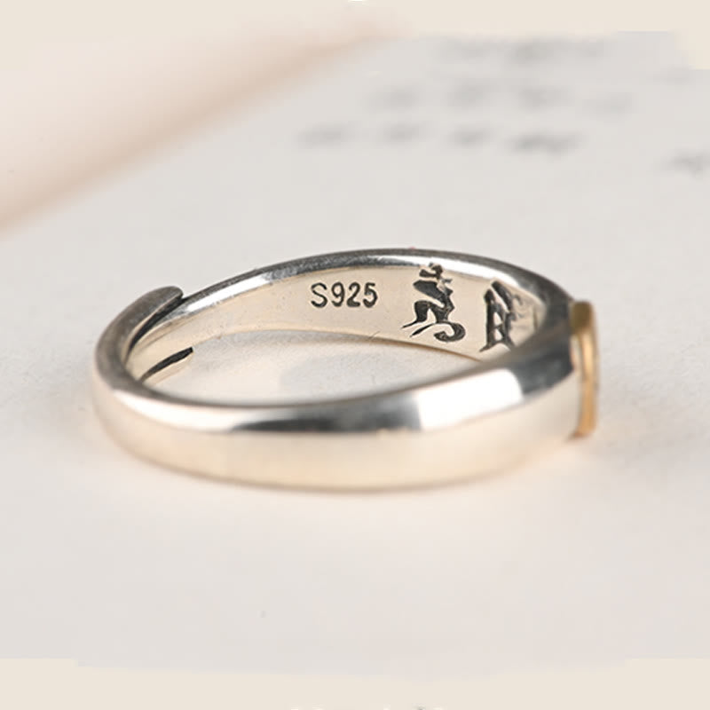 Tibetan Om Mani Padme Hum Carved Chinese Zodiac Natal Buddha Peace Ring - Image 11