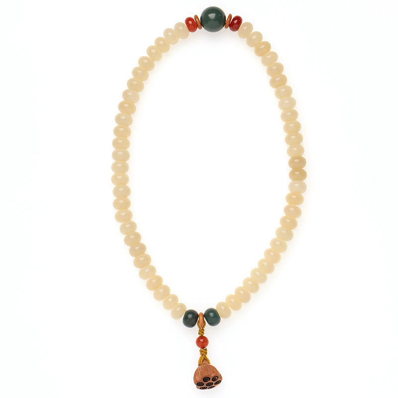 Bodhi Seed Lotus Pod Charm Peace Double Wrap Bracelet - Image 14