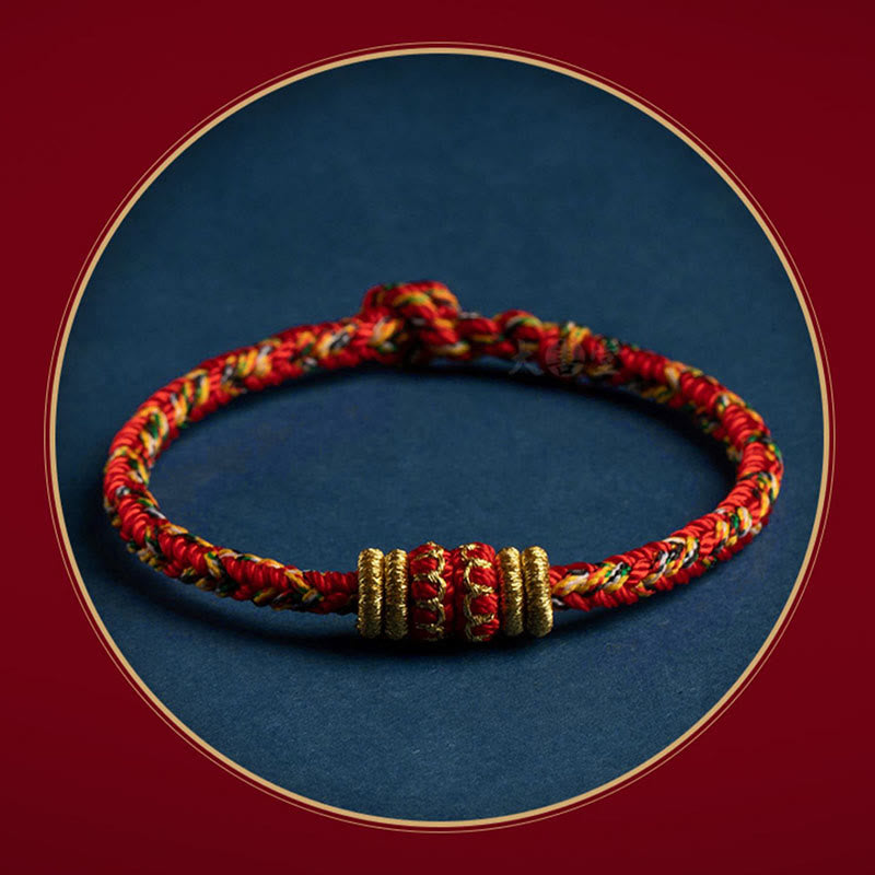 Tibet Handmade Chinese Zodiac Natal Buddha Luck Strength Braided String Bracelet - Image 11