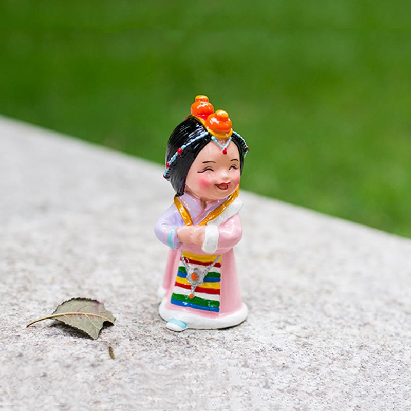 Hand Painted Tibetan Figures Creative Home Office Car Decoration Ornament