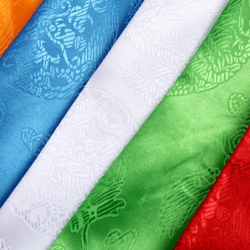 Tibetan Lucky Blessing 5 Colors Dragon Phoenix Pattern Khata Decoration - Image 14