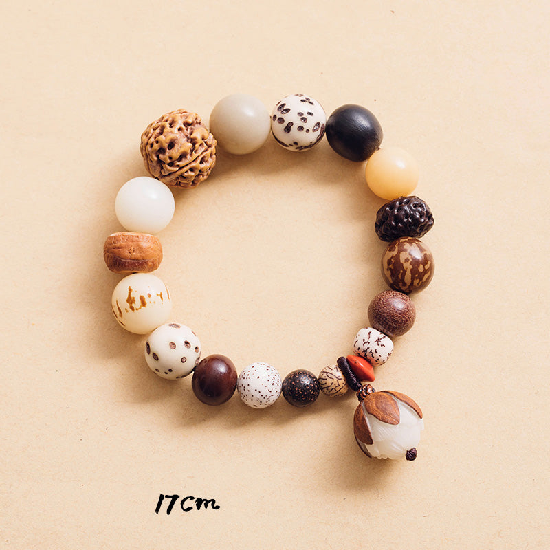 Bodhi Seed Lotus Wisdom Peace Wrist Mala Bracelet - Image 10
