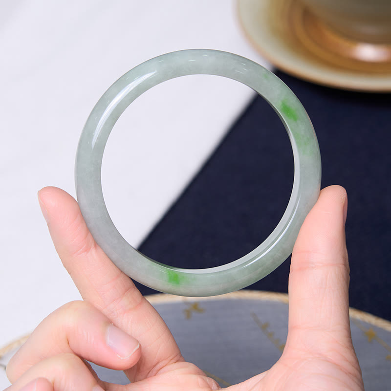 Bring Good Luck Green Jade Bracelet Bangle Bundle - Image 8