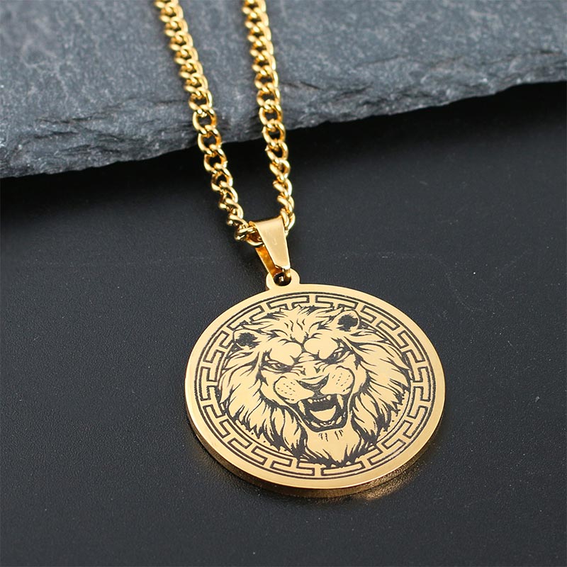 Animal Titanium Steel Chain Necklace Protection Pendant - Image 9