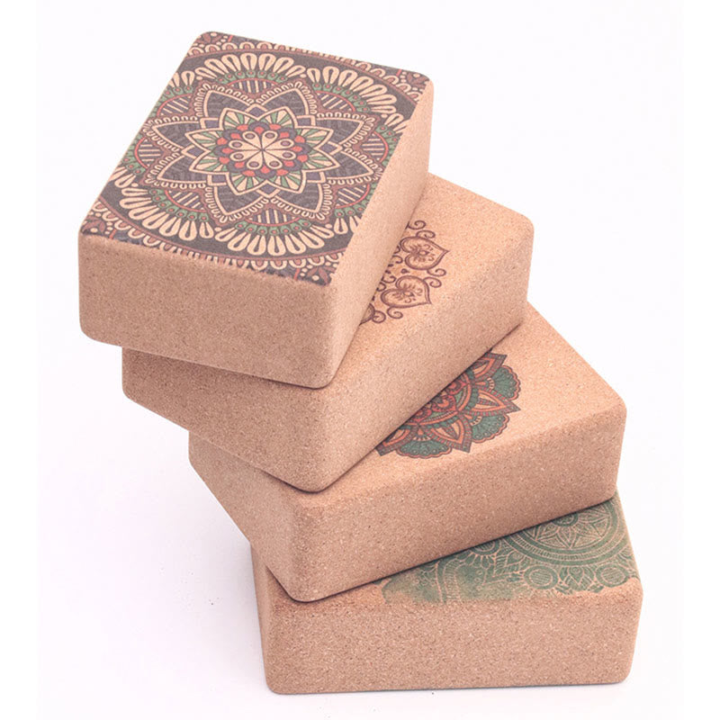 Tibetan Mandala Mindful Yoga Cork Block - Image 7