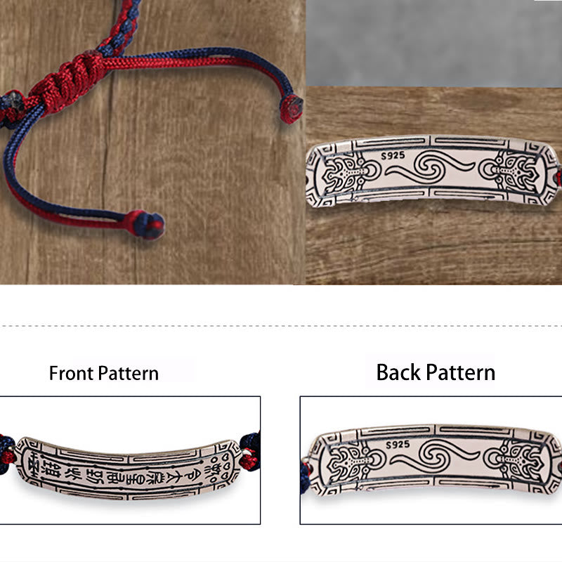 925 Sterling Silver Peace Amulet Protection Bracelet - Image 9