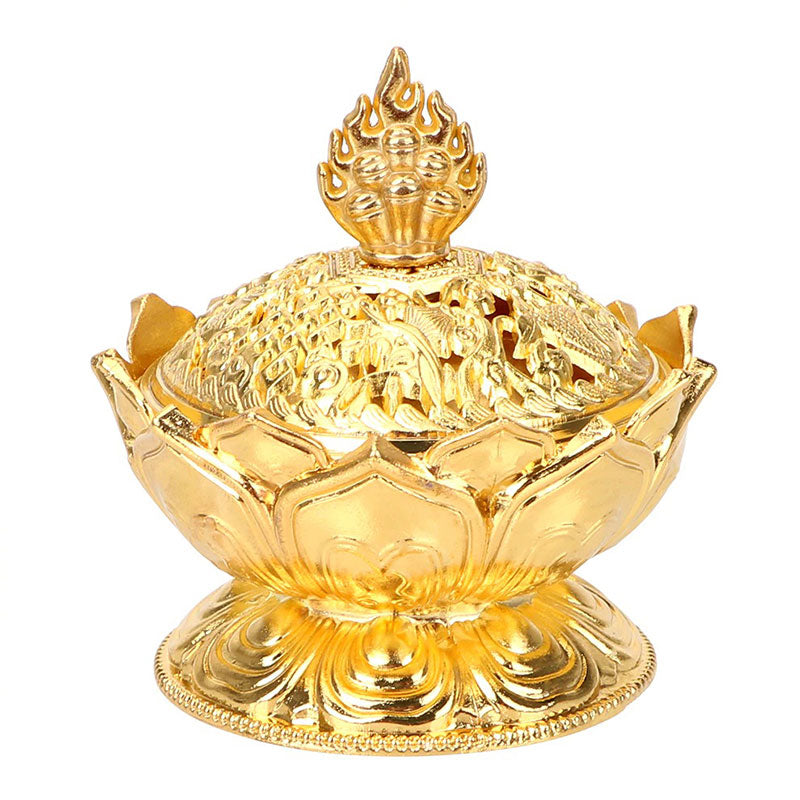 Tibetan Lotus Shaped Purify Incense Burner - Image 17