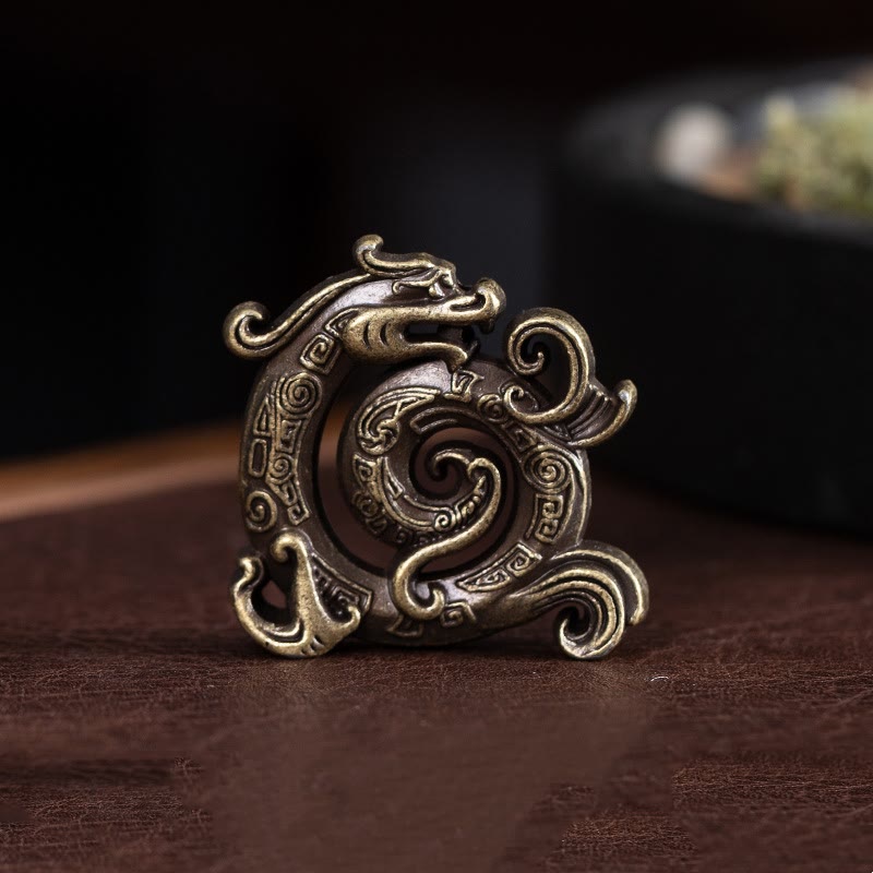 Mini Auspicious Dragon Pattern Meditation Zinc Alloy Small Incense Stick Burner - Image 9