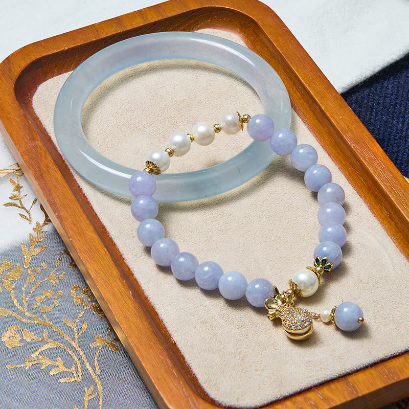 Inner Peace And Stress Relief Aquamarine Jade Blue Bracelet Bangle Bundle