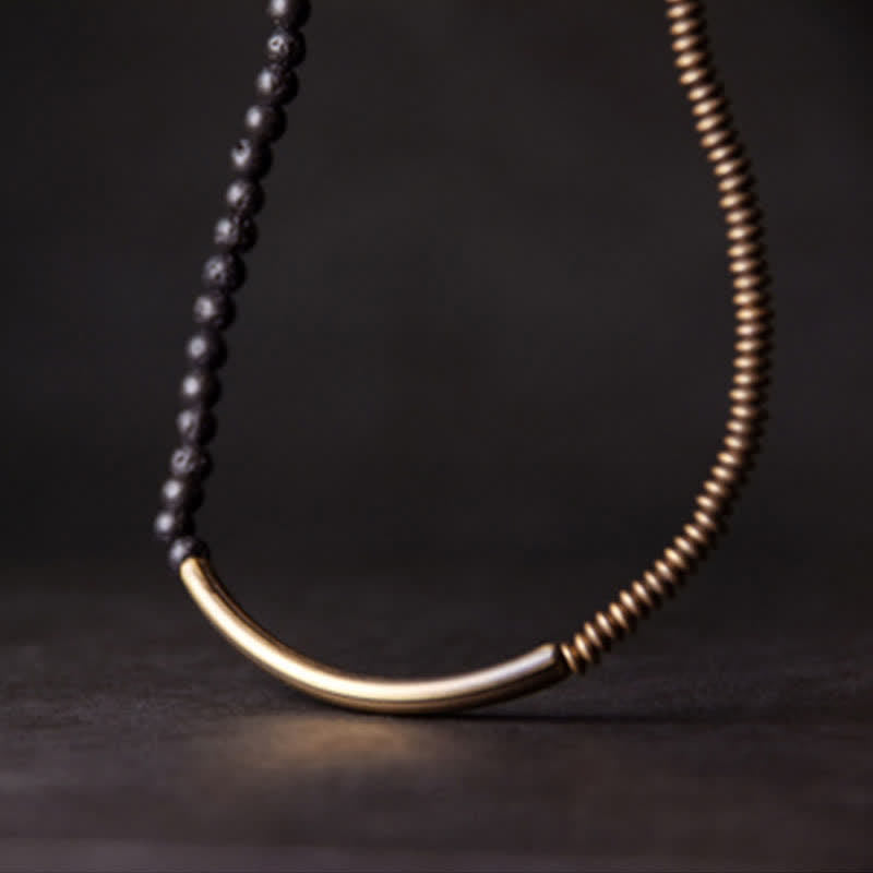 Vintage Lava Rock Copper Support Bracelet - Image 10