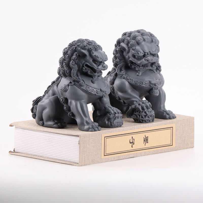 2Pcs Lion Statue Courage Strength Resin Home Office Decoration - Image 12