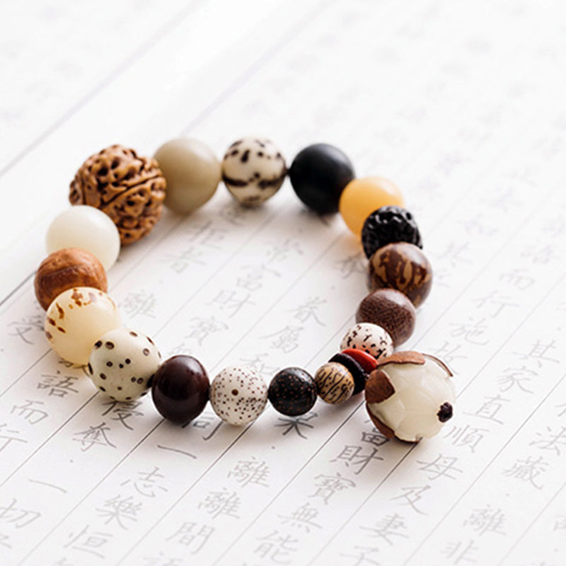 Bodhi Seed Lotus Wisdom Peace Wrist Mala Bracelet - Image 17