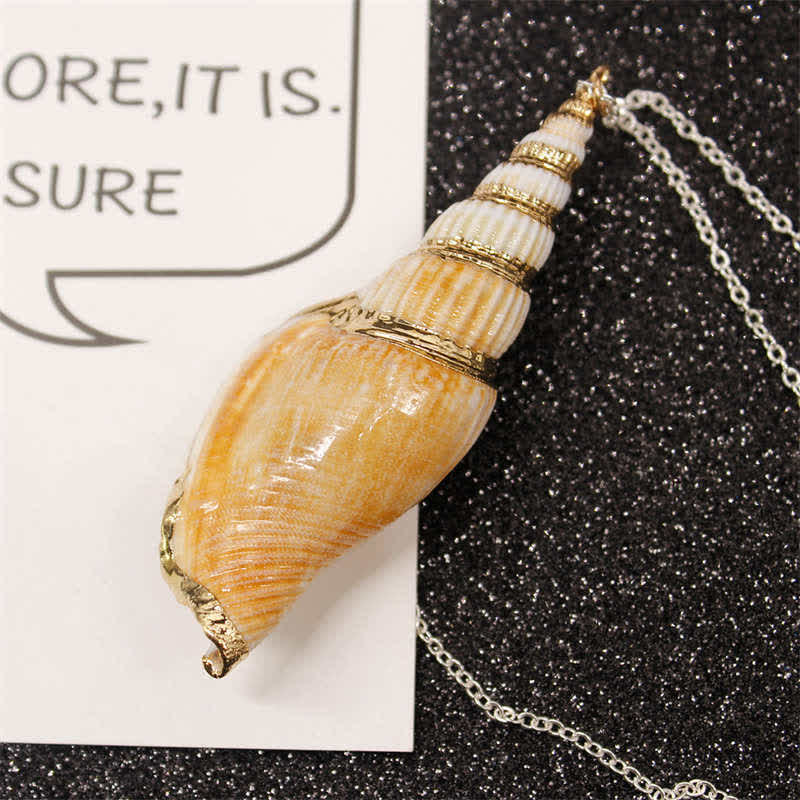 Natural Shankha Conch Shell Seashell Lucky Necklace Pendant - Image 12